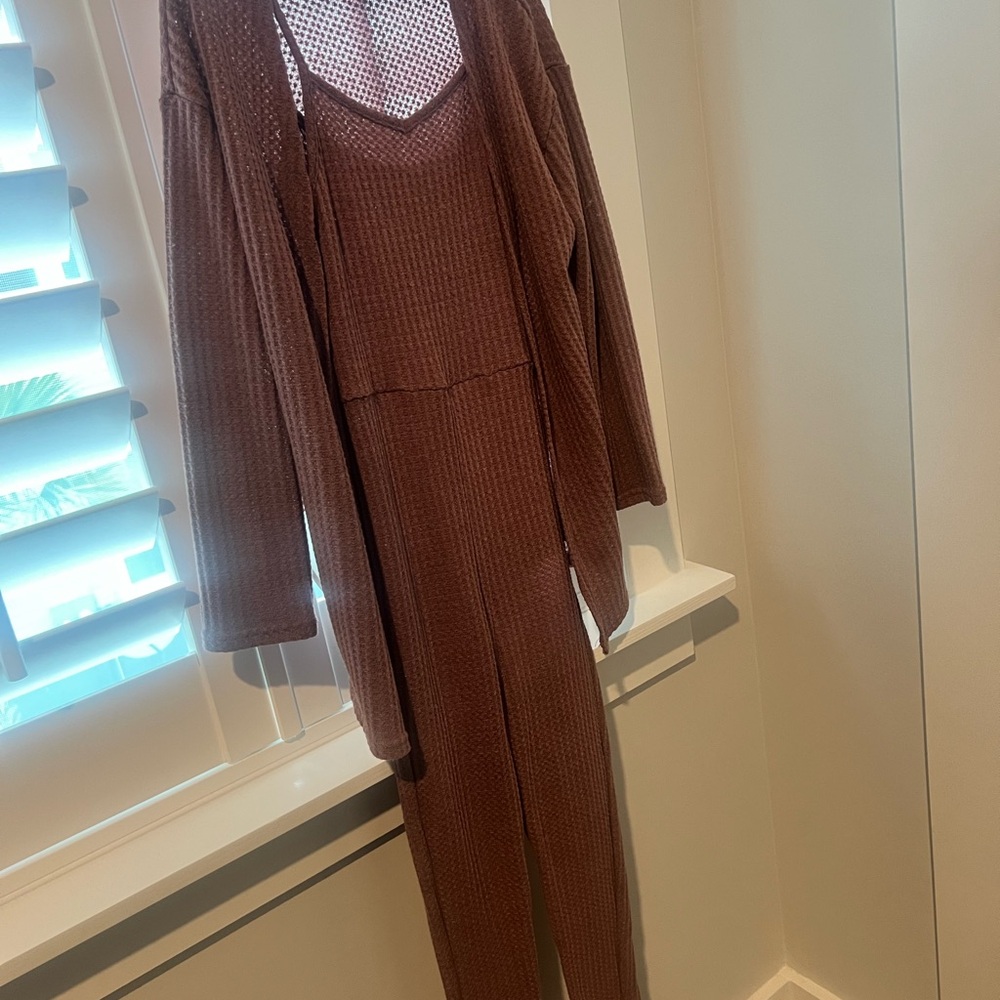 Taupe Knit Lounge Set